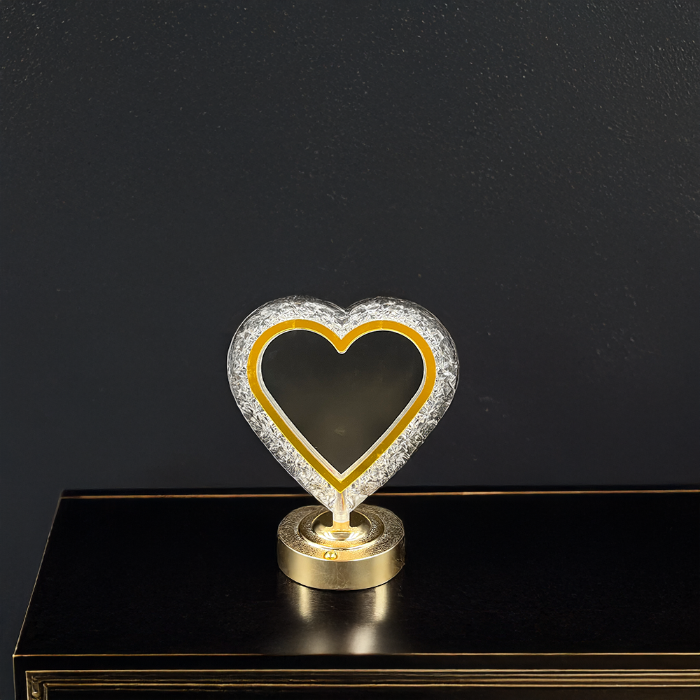 Heart Glow Crystal Lamp