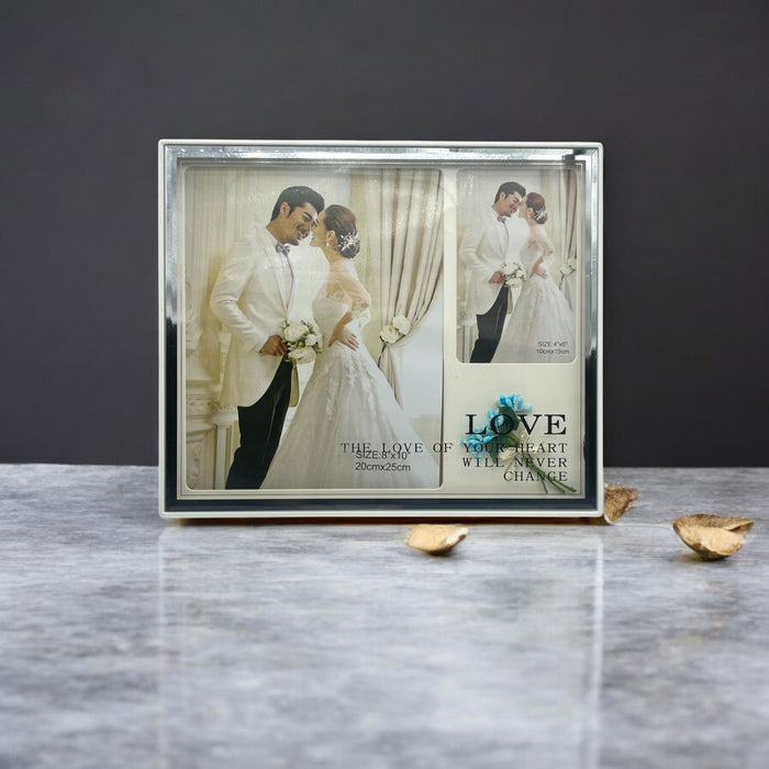 Dual Photo LED Frame with Ambient Lighting – 12.5x11 Inch