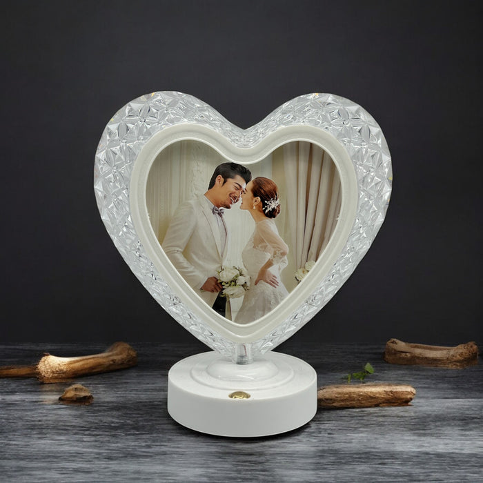 Heart-Shaped LED Photo Frame with 3 Light Modes