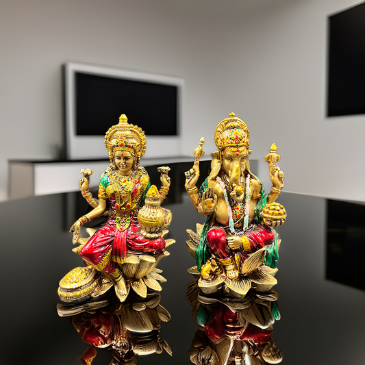 Exquisite Laxmi Ganesh Idol Set – Perfect for Divine Blessings and Décor