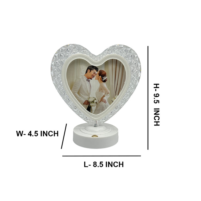 Heart-Shaped LED Photo Frame with 3 Light Modes