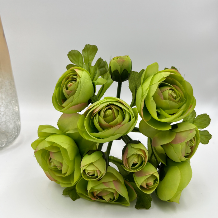 Vibrant Green Ranunculus Bouquet – A Fresh Burst of Color