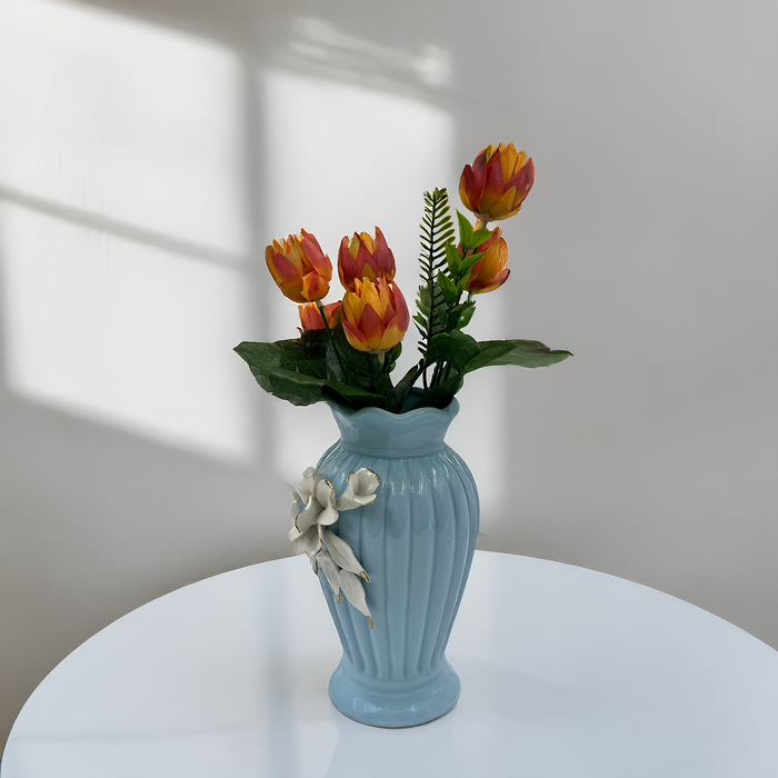 Radiant Orange-Yellow Tulip Bouquet – A Stunning Floral Masterpiece