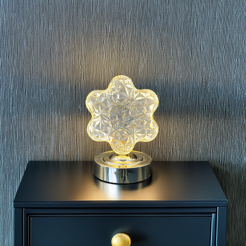 Gold-Finish Crystal L.E.D Lamp