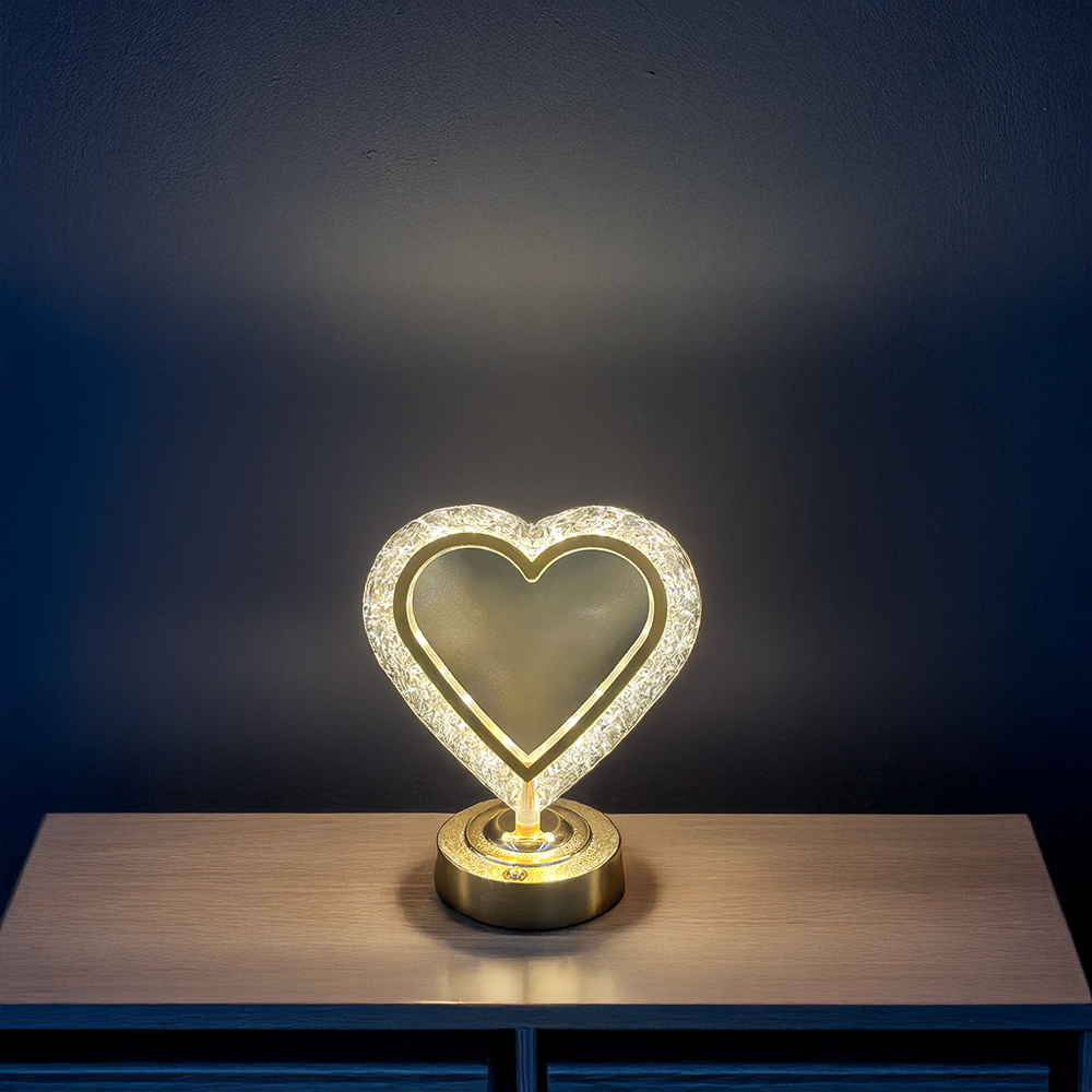 Heart Glow Crystal Lamp